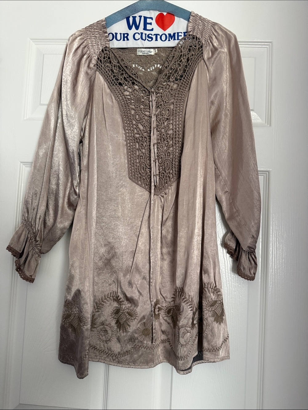 Tasha Polizzi Sateen Tunic Champagne